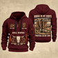 Bull Riding Bull Riding Forever Rodeo Quarter-Zip Hoodie with Name and Year - BR17358624 quarter-zip hoodie in Wine Red, front and back, Your name and since 2005 artwork