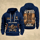 Bull Riding Bull Riding Earned In The Arena Quarter-Zip Hoodie with Name and Year - BR17362944 quarter-zip hoodie in Navy, front and back, Your name and since 2005 artwork
