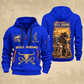 Bull Riding Bull Riding Golden Rodeo Quarter-Zip Hoodie with Name and Year - BR17363808 quarter-zip hoodie in Blue, front and back, Your name and since 2005 artwork