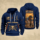 Bull Riding Bull Riding Golden Rodeo Quarter-Zip Hoodie with Name and Year - BR17363808 quarter-zip hoodie in Navy, front and back, Your name and since 2005 artwork