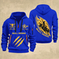 Bull Riding Bull Riding Rodeo Rush Quarter-Zip Hoodie with Name and Year - BR17365536 quarter-zip hoodie in Blue, front and back, Your name and since 2005 artwork