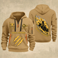 Bull Riding Bull Riding Rodeo Rush Quarter-Zip Hoodie with Name and Year - BR17365536 quarter-zip hoodie in Khaki, front and back, Your name and since 2005 artwork