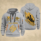 Bull Riding Bull Riding Rodeo Rush Quarter-Zip Hoodie with Name and Year - BR17365536 quarter-zip hoodie in Light Grey, front and back, Your name and since 2005 artwork