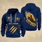 Bull Riding Bull Riding Rodeo Rush Quarter-Zip Hoodie with Name and Year - BR17365536 quarter-zip hoodie in Navy, front and back, Your name and since 2005 artwork