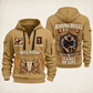 Bull Riding Bull Riding Rodeo By Choice Quarter-Zip Hoodie with Name and Year - BR17563392 quarter-zip hoodie in Khaki, front and back, Your name and since 2005 artwork