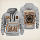 Bull Riding Bull Riding Rodeo By Choice Quarter-Zip Hoodie with Name and Year - BR17563392 quarter-zip hoodie in Light Grey, front and back, Your name and since 2005 artwork