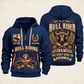 Bull Riding Bull Riding Rodeo Spirit Quarter-Zip Hoodie with Name and Year - BR17642880 quarter-zip hoodie in Navy, front and back, Your name and since 2005 artwork