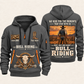 Bull Riding Bull Riding Why We Ride Quarter-Zip Hoodie with Name and Year - BR17643744 quarter-zip hoodie in Gray, front and back, Your name and since 2005 artwork
