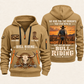 Bull Riding Bull Riding Why We Ride Quarter-Zip Hoodie with Name and Year - BR17643744 quarter-zip hoodie in Khaki, front and back, Your name and since 2005 artwork