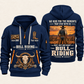 Bull Riding Bull Riding Why We Ride Quarter-Zip Hoodie with Name and Year - BR17643744 quarter-zip hoodie in Navy, front and back, Your name and since 2005 artwork