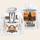 Bull Riding Bull Riding Why We Ride Quarter-Zip Hoodie with Name and Year - BR17643744 quarter-zip hoodie in White, front and back, Your name and since 2005 artwork