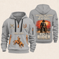 Bull Riding Bull Riding Walk Into The Arena Quarter-Zip Hoodie with Name and Year - BR17666208 quarter-zip hoodie in Light Grey, front and back, Your name and since 2005 artwork