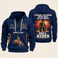 Bull Riding Bull Riding Walk Into The Arena Quarter-Zip Hoodie with Name and Year - BR17666208 quarter-zip hoodie in Navy, front and back, Your name and since 2005 artwork