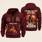 Bull Riding Bull Riding Walk Into The Arena Quarter-Zip Hoodie with Name and Year - BR17666208 quarter-zip hoodie in Wine Red, front and back, Your name and since 2005 artwork