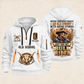 Bull Riding Bull Riding Old School Rider Quarter-Zip Hoodie with Name and Year - BR17667072 quarter-zip hoodie in White, front and back, Your name and since 2005 artwork