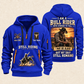 Bull Riding Bull Riding Still Got The Grit Quarter-Zip Hoodie with Name and Year - BR17667936 quarter-zip hoodie in Blue, front and back, Your name and since 2005 artwork