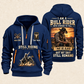 Bull Riding Bull Riding Still Got The Grit Quarter-Zip Hoodie with Name and Year - BR17667936 quarter-zip hoodie in Navy, front and back, Your name and since 2005 artwork