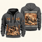 Carpenter Once and Always quarter-zip hoodie in Gray, front and back, Your name and since 2005 artwork