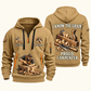 Carpenter Proud Craftsperson quarter-zip hoodie in Khaki, front and back, Your name and since 2005 artwork