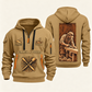 Carpenter Golden Craft quarter-zip hoodie in Khaki, front and back, Your name and since 2005 artwork