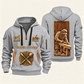 Carpenter Golden Craft quarter-zip hoodie in Light Grey, front and back, Your name and since 2005 artwork