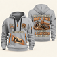 Carpenter Never Stops quarter-zip hoodie in Light Grey, front and back, Your name and since 2005 artwork