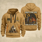 Electrician Craft For Life quarter-zip hoodie in Khaki, front and back, Your name and since 2005 artwork