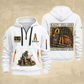 Electrician Craft For Life quarter-zip hoodie in White, front and back, Your name and since 2005 artwork