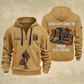 Electrician Earned Every Connection quarter-zip hoodie in Khaki, front and back, Your name and since 2005 artwork