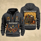 Electrician Trade For Life quarter-zip hoodie in Gray, front and back, Your name and since 2005 artwork