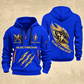 Electrician Current Of Craft quarter-zip hoodie in Blue, front and back, Your name and since 2005 artwork