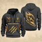 Electrician Current Of Craft quarter-zip hoodie in Gray, front and back, Your name and since 2005 artwork