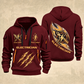 Electrician Current Of Craft quarter-zip hoodie in Wine Red, front and back, Your name and since 2005 artwork