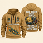 Electrician Skills Stay With You quarter-zip hoodie in Khaki, front and back, Your name and since 2005 artwork