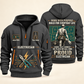 Electrician Built For The Everyday quarter-zip hoodie in Gray, front and back, Your name and since 2005 artwork