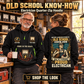 Electrician wearing Old School quarter-zip hoodie in their workplace; product introduction and shopping call to action