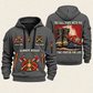 Fire Fighter Always Ready Fire Fighter for Life quarter-zip hoodie in Gray, front and back, Your name and since 2005 artwork