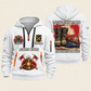 Fire Fighter Always Ready Fire Fighter for Life quarter-zip hoodie in White, front and back, Your name and since 2005 artwork