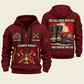 Fire Fighter Always Ready Fire Fighter for Life quarter-zip hoodie in Wine Red, front and back, Your name and since 2005 artwork