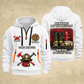 Fire Fighter Serving My Community Fire Rescue quarter-zip hoodie in White, front and back, Your name and since 2005 artwork