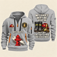 Fire Fighter Off Duty Pride Never Ends quarter-zip hoodie in Light Grey, front and back, Your name and since 2005 artwork