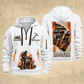 Roofer Roofing Craft Torn Poster quarter-zip hoodie in White, front and back, Your name and since 2005 artwork