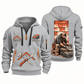 Roofer Shingle Craft quarter-zip hoodie in Light Grey, front and back, Your name and since 2005 artwork