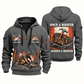 Roofer Once and Always quarter-zip hoodie in Gray, front and back, Your name and since 2005 artwork