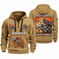 Roofer Lifelong Craft quarter-zip hoodie in Khaki, front and back, Your name and since 2005 artwork