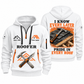 Roofer Work with Purpose quarter-zip hoodie in White, front and back, Your name and since 2005 artwork