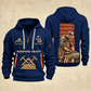 Roofer Golden Craft quarter-zip hoodie in Navy, front and back, Your name and since 2005 artwork