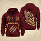 Roofer Craft in Motion quarter-zip hoodie in Wine Red, front and back, Your name and since 2005 artwork