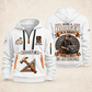 Roofer Craft and Honor quarter-zip hoodie in White, front and back, Your name and since 2005 artwork
