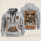 Roofer Experienced Hands quarter-zip hoodie in Light Grey, front and back, Your name and since 2005 artwork